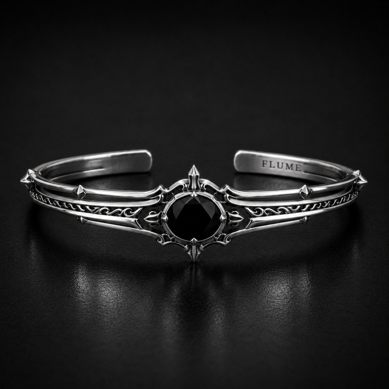 FLUME Obsidian Crown Cuff