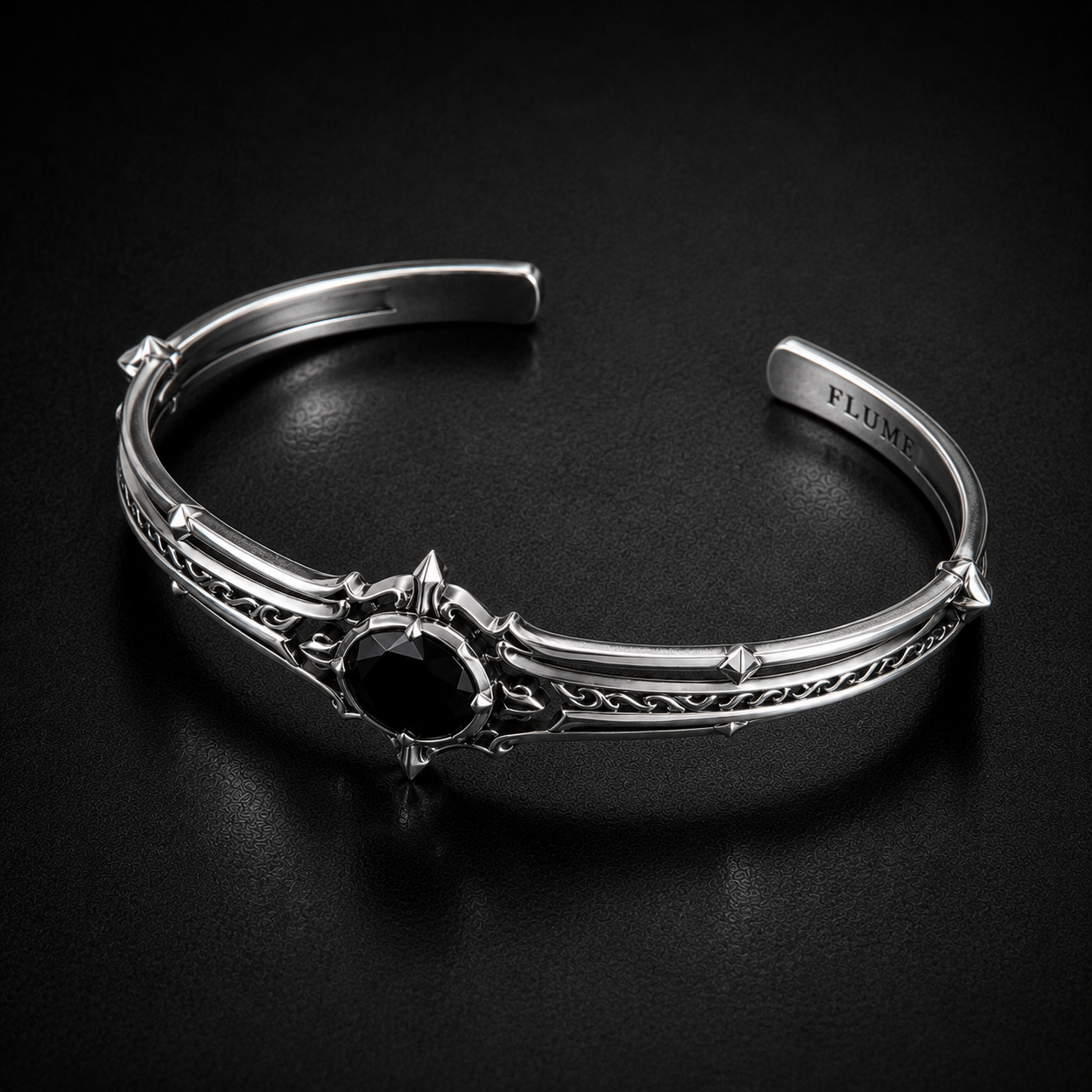 FLUME Obsidian Crown Cuff