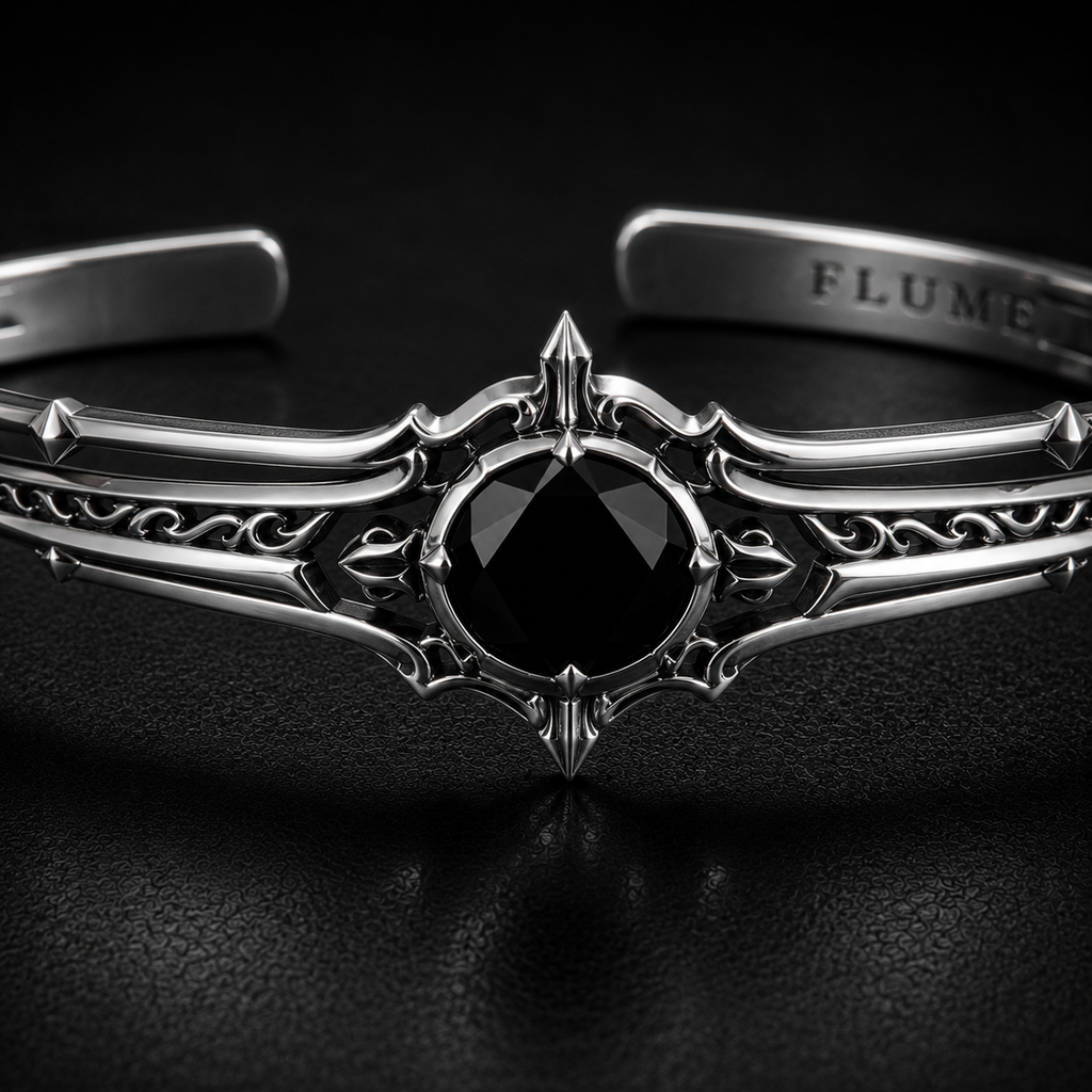 FLUME Obsidian Crown Cuff