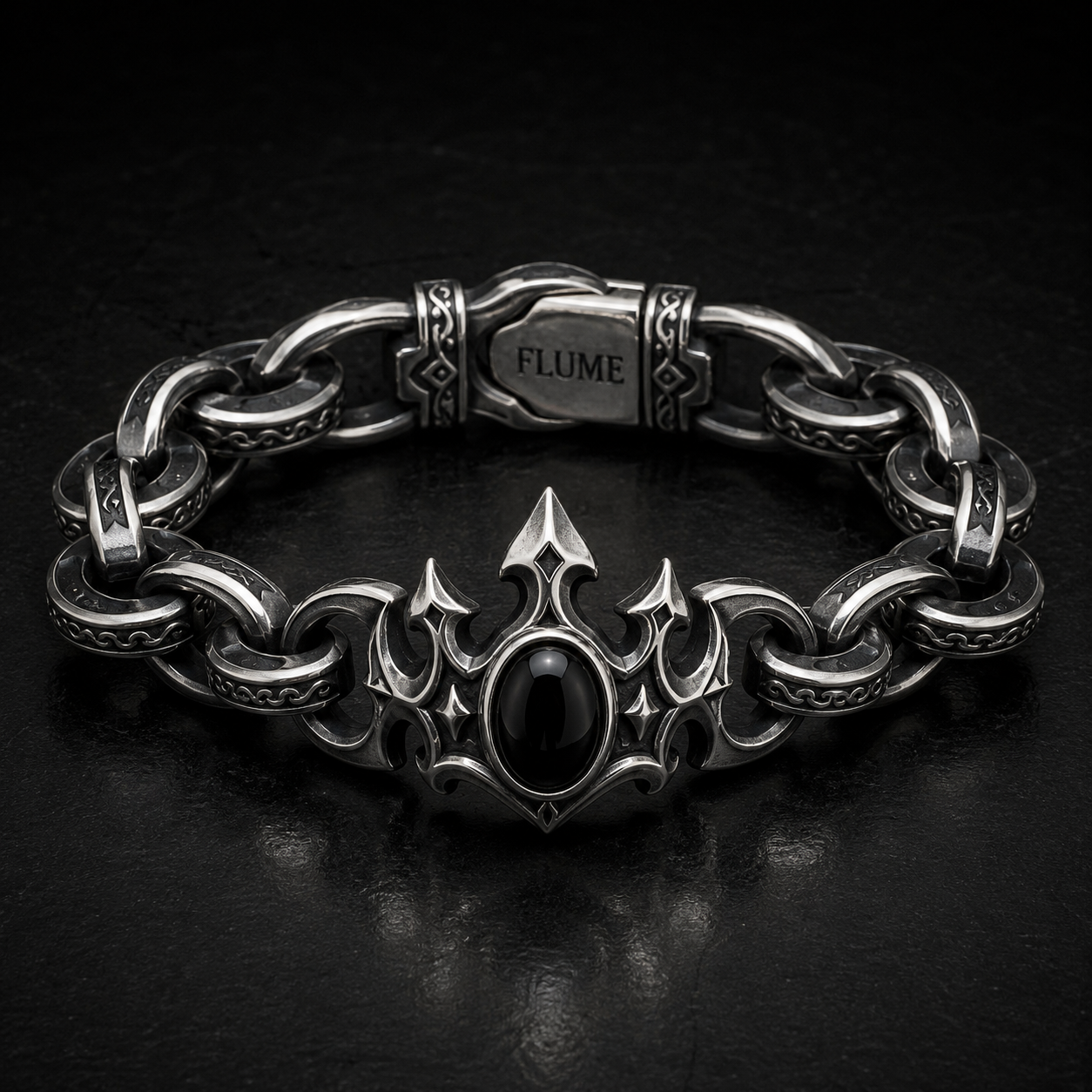 FLUME Obsidian Crown Bracelet