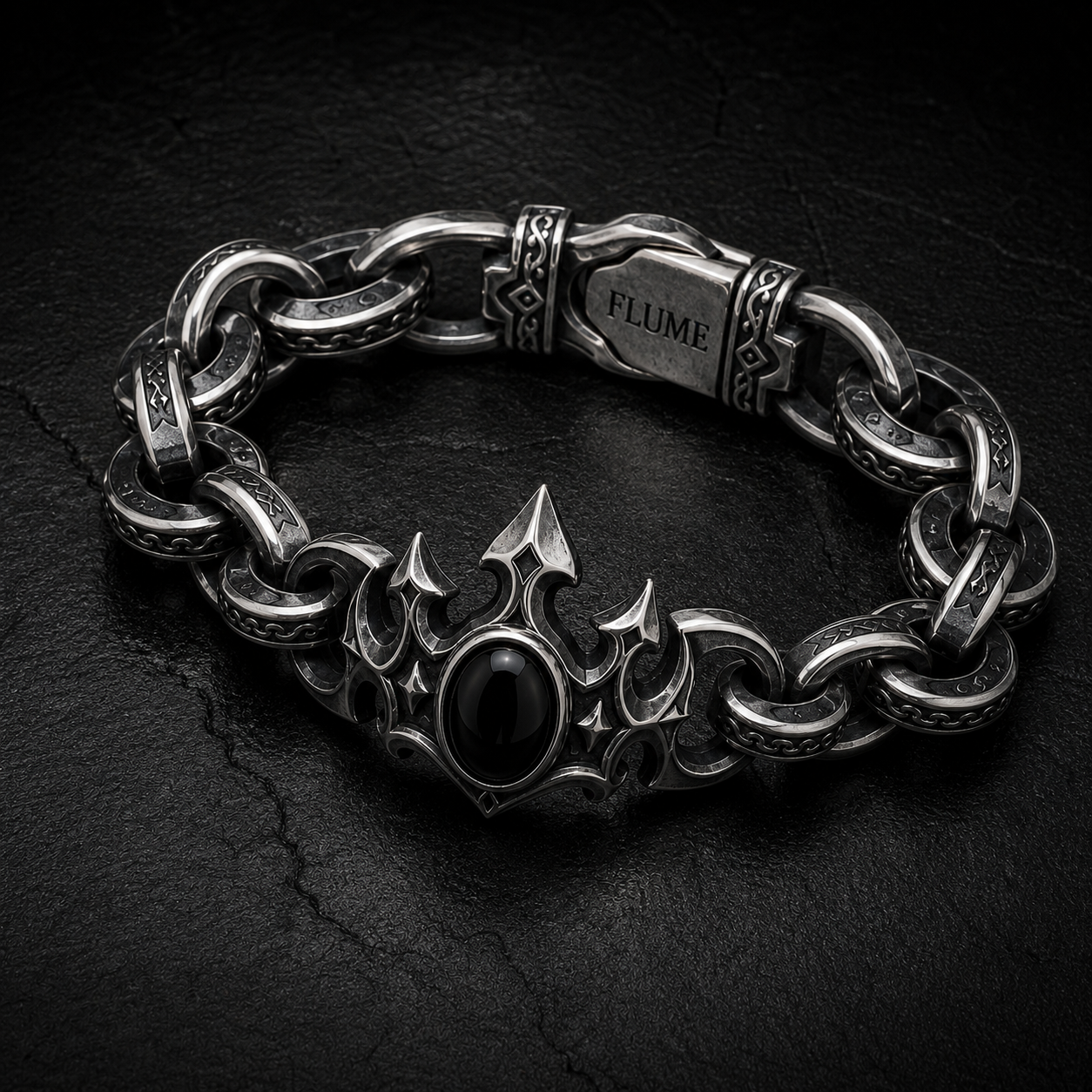 FLUME Obsidian Crown Bracelet
