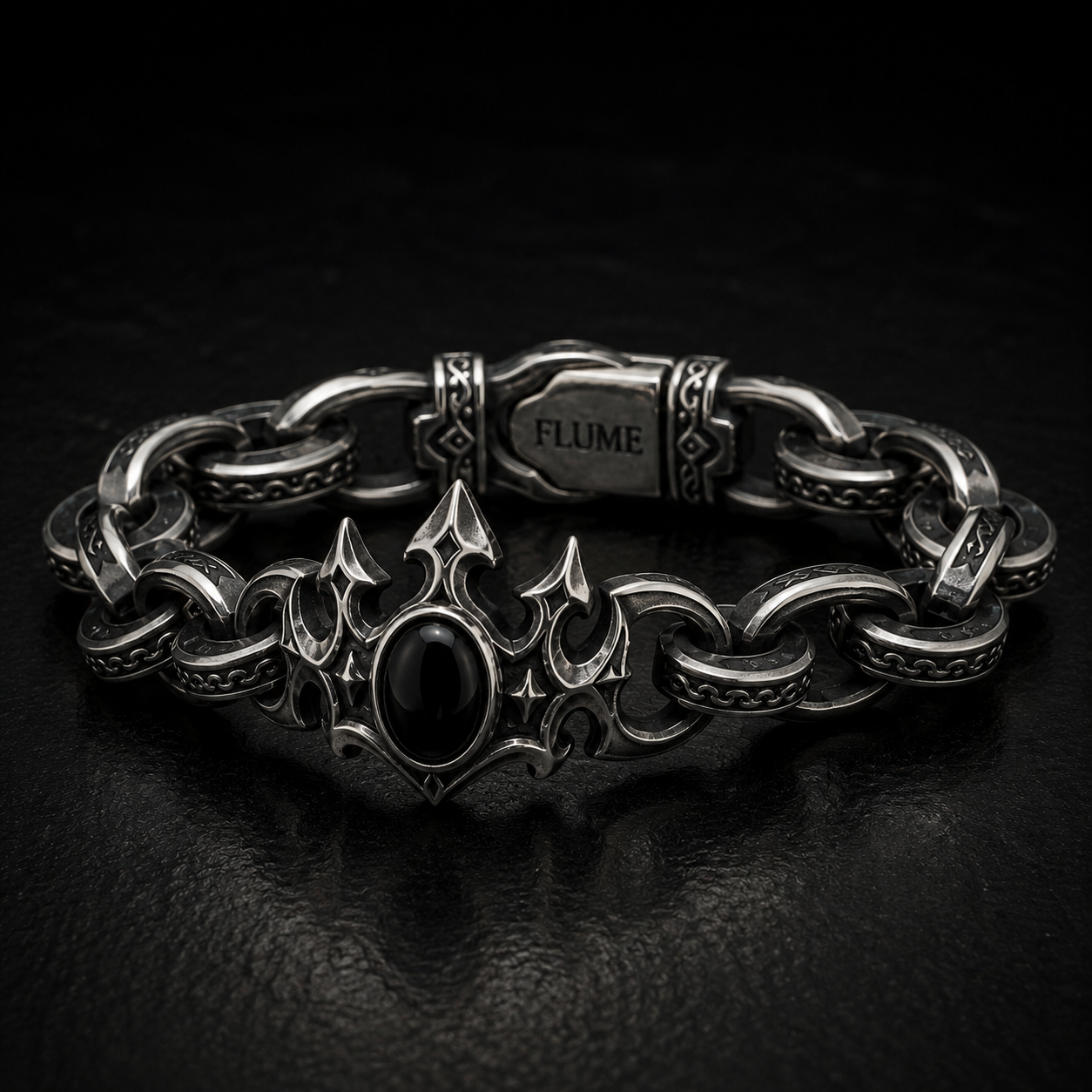 FLUME Obsidian Crown Bracelet
