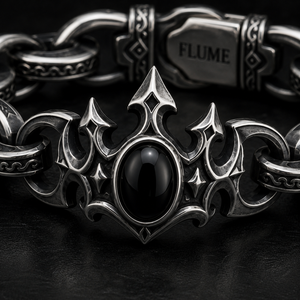 FLUME Obsidian Crown Bracelet