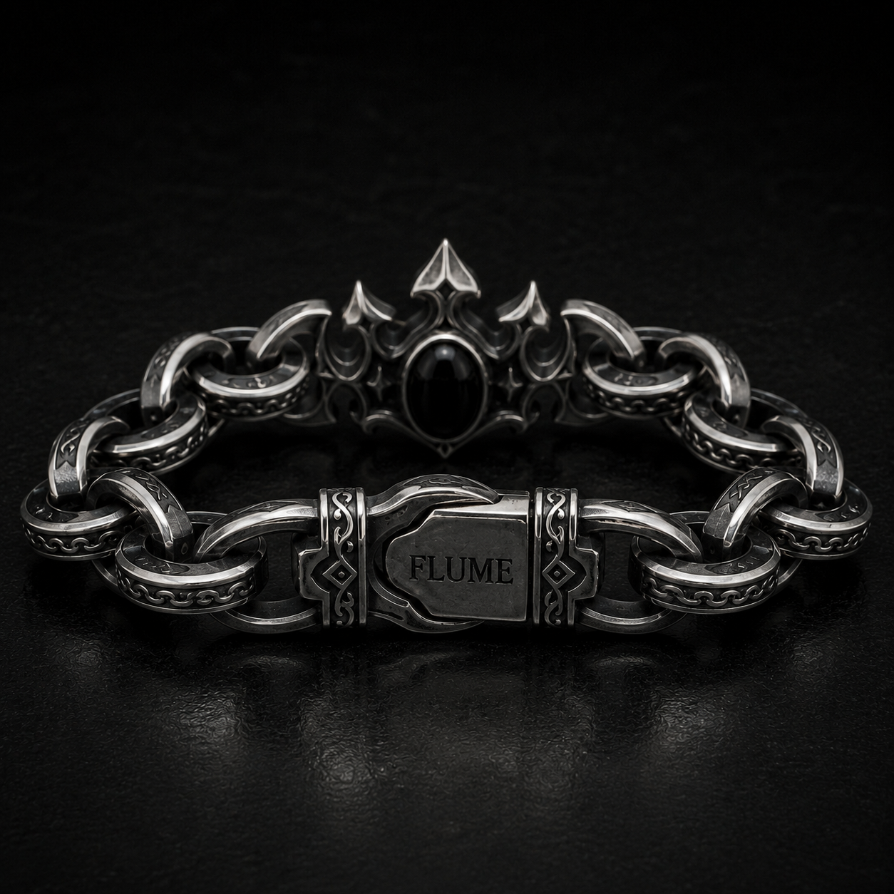 FLUME Obsidian Crown Bracelet
