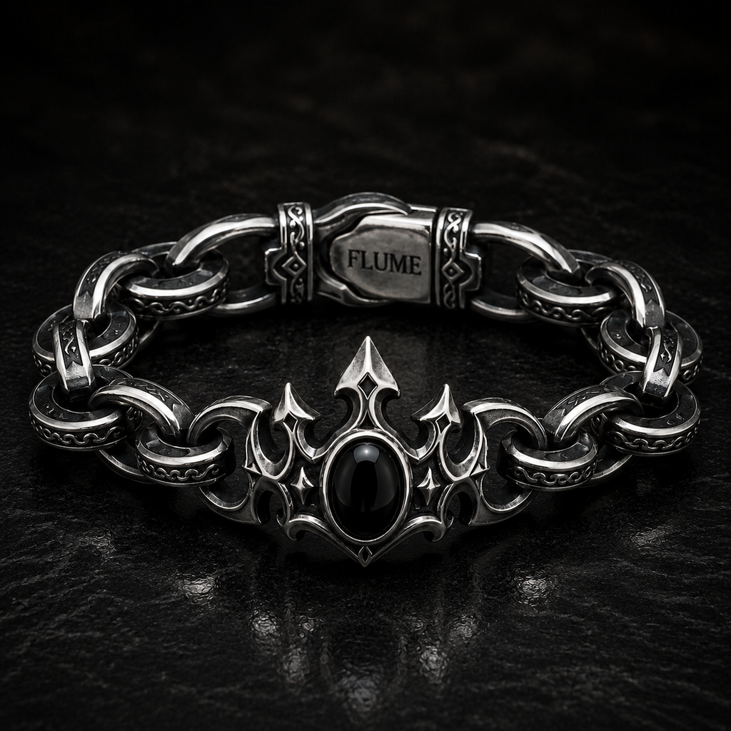 FLUME Obsidian Crown Bracelet