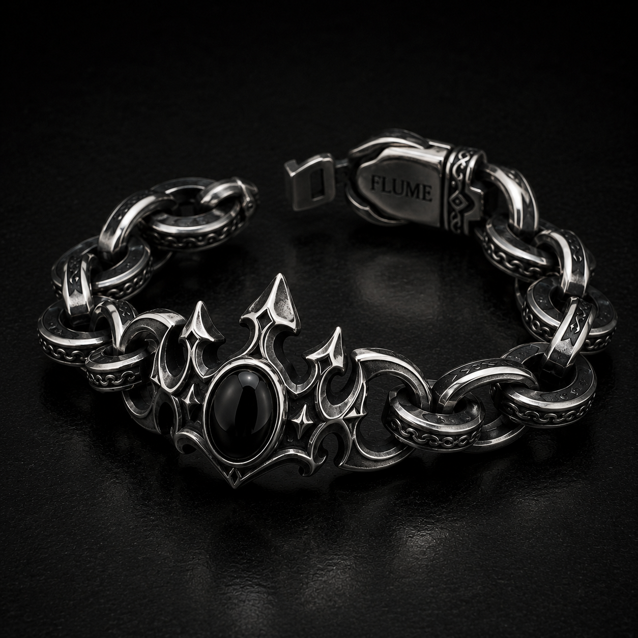 FLUME Obsidian Crown Bracelet